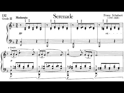 Piano Pieces for Children Grade 3 No.41 Schubert Serenade (P.132) Sheet Music