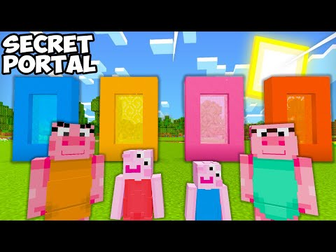 Peppa Pig finds secret portal in Minecraft!