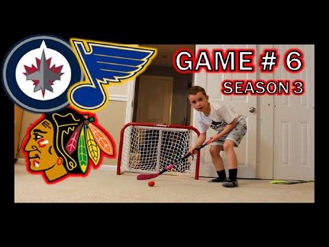 KNEE HOCKEY SEASON 3 - GAME 6 - JETS / BLUES / BLACKHAWKS - QUINNBOYSTV