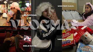 VLOGMAS WEEK 1: christmas movie night + solo date + shopping + HUGE winter clothing haul | Yonikkaa