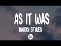 Harry Styles As It Was Lyrics