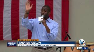 Jimmy Buffett joins Andrew Gillum and Sen. Nelson at West Palm Beach campaign stop
