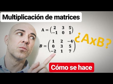 Producto de matrices. Multiplicación de matrices 2×3 y 3×3
