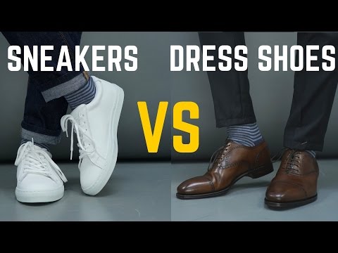 Dress shoe vs sneakers shoes