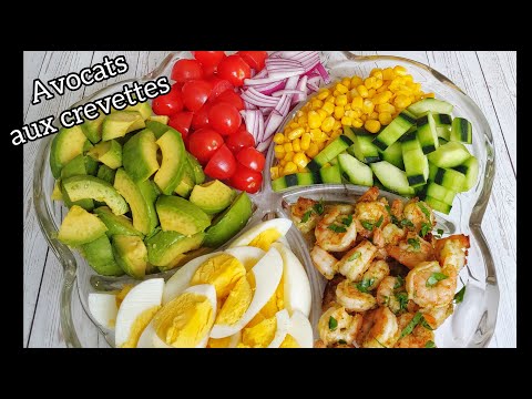 Salade d'Avocat aux Crevettes || Recette Vinaigrette || Avocado shrimp salad