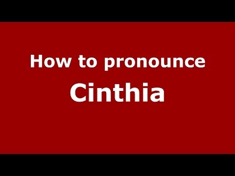 How to pronounce Cinthia