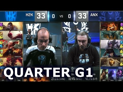 H2K vs ANX - Game 1 Quarter Finals Worlds 2016 | LoL S6 World Championship H2K vs Albus Nox Luna G1