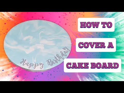 How to cover a cake board with fondant