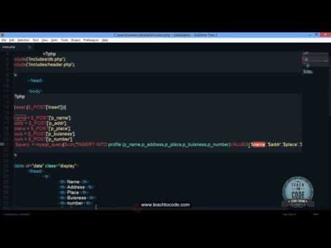 Dynamic Data Tablegrid Using Php Mysql And Data Table Plugin