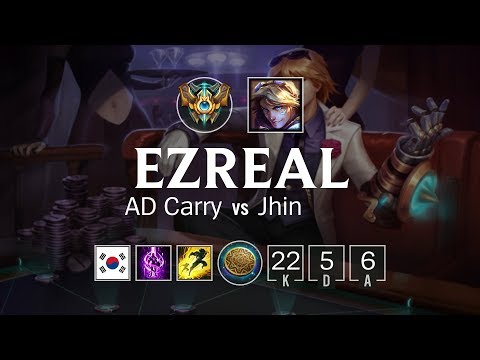 Ezreal AD Carry vs Jhin - KR Challenger Patch 8.10
