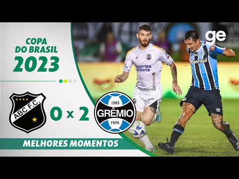 Gols e lances de ABC-RN x Grêmio