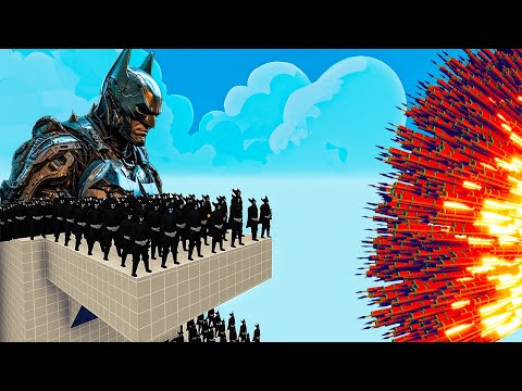 150x Batman + 1x Giant vs 3x Every Gods - Totally Accurate Battle Simulator.