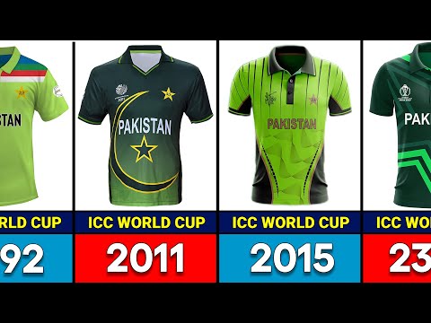 Evolution of Pakistan's World Cup Jersey  (1975 - 2023)