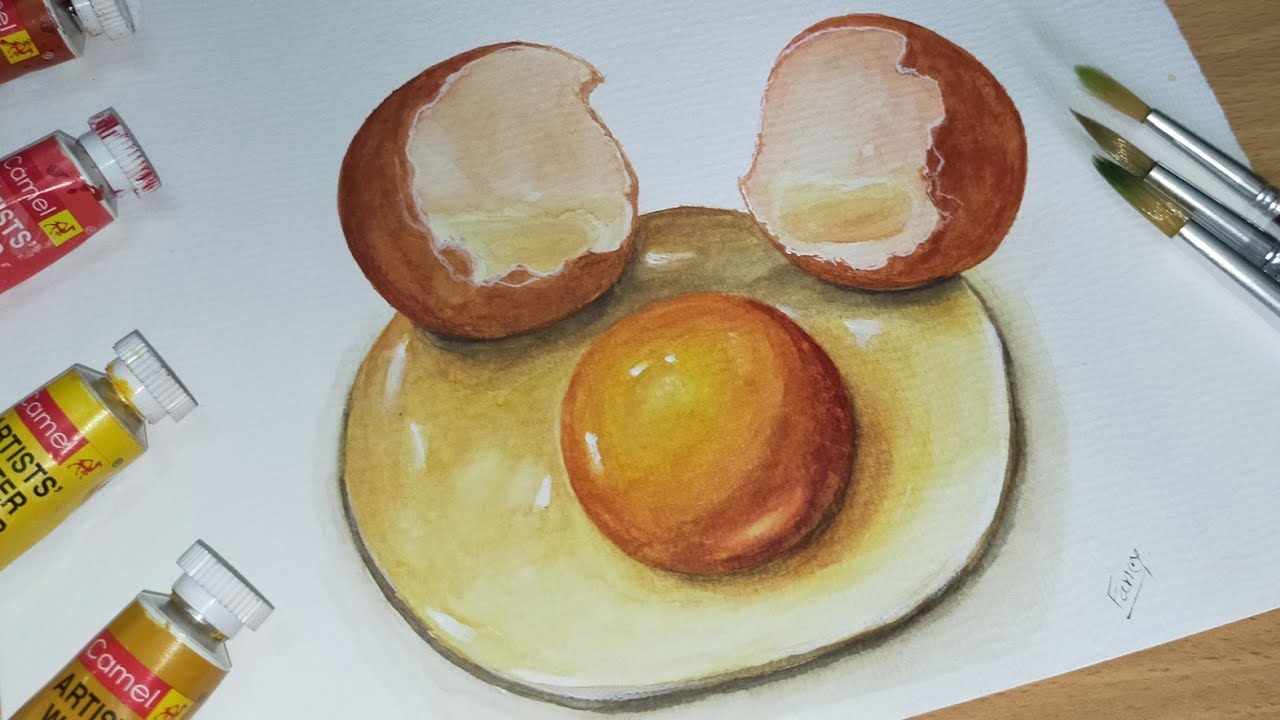How to paint A realistic Egg/Still life paint