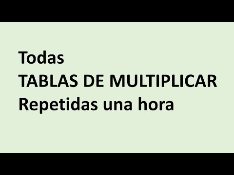 Todas las tablas repetidas una hora