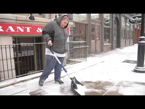 02-15-2021 Louisville Kentucky snow cleanup - Homeless - Tarc bus fire