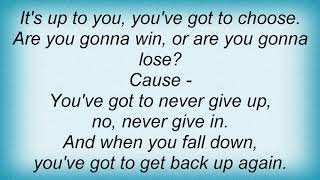 Alexz Johnson - Never Give Up Lyrics