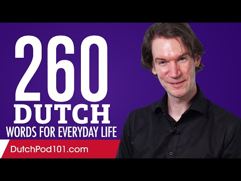260 Dutch Words for Everyday Life - Basic Vocabulary #13