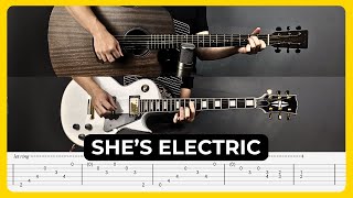 She's Electric - Oasis | Tabs | Guitar Lesson | Cover | Tutorial | Solo | All Guitar Parts
