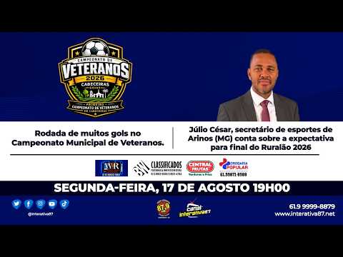 🔴​ PAPO DE CRAQUE | COMEÇOU O CAMPEONATO DE VERETANOS | FINAL DO RURALÃO EM ARINOS (MG)