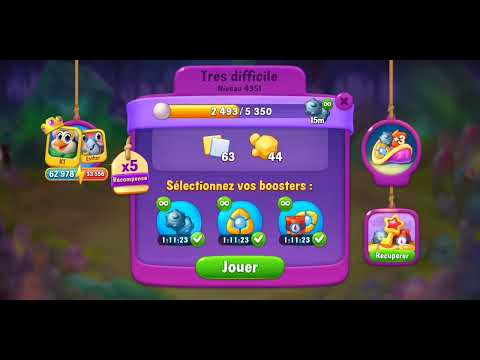 fishdom level 4351 / niveau 4351 full auto-booters