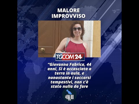 MAESTRA MUORE PER MALORE IMPROVVISO DAVANTI AI BAMBINI