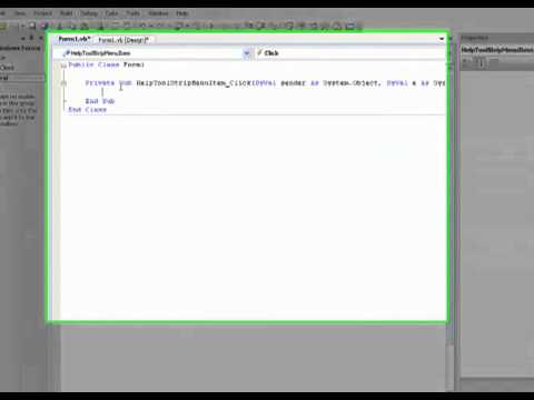 YouTube   VB NET Tutorial 10   Menu Strip Visual Basic 2008 2010