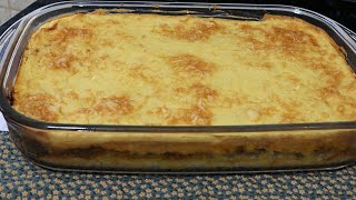 TORTA DE MANDIOCA CREMOSA COM CARNE MOÍDA SEM FARINHA DE TRIGO DESMANCHA NA BOCA
