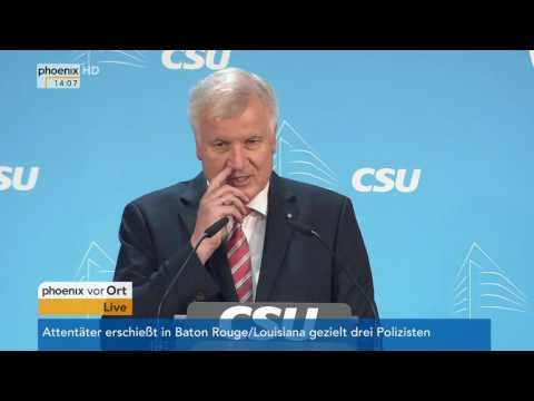 Pressekonferenz der CSU mit Horst Seehofer am 18.07.2016