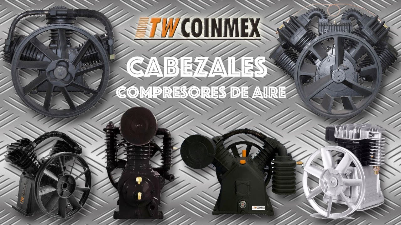 Cabezales para compresores de aire pistón Lubricados Twcoinmex Variedad de Modelos y Capacidades HP