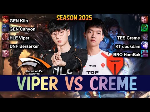 HLE Viper vs TES Creme - Viper LUCIAN vs Creme SYLAS Mid - Patch 25.09 KR Ranked | lolrec