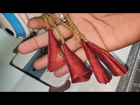 simple and easy blouse latkan design, blouse latkan design, lehenga latkan design