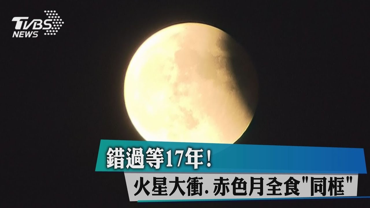 錯過等17年! 火星大衝、赤色月全食「同框」