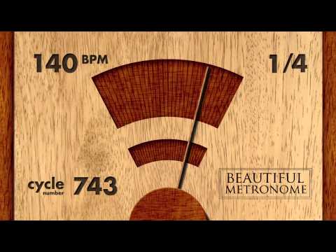 140 BPM 1/4 Wood Metronome HD