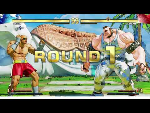 Street Fighter V - SAGAT vs. ABIGAIL (cpt difficulty 8) Size matters but who has the hardest kicks?