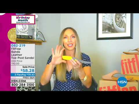 FitFlop Banda Perforated Leather Toe Post Sandal