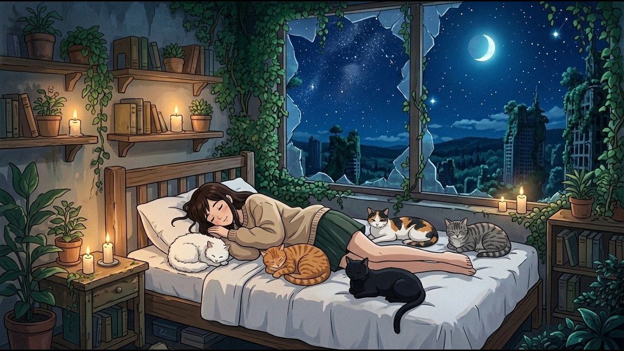 The Last Girl in the City - Living 25 Stories High After Nature Took Over | Ghibli ASMR