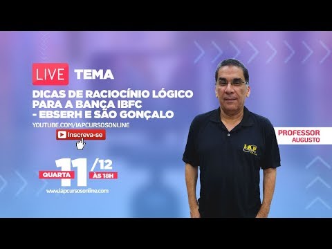 Banner de capa do material gratuito LIVE: DICAS DE RACIOCÍNIO LÓGICO PARA A BANCA IBFC