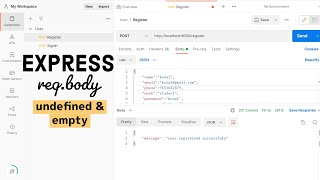 Req body Returns  Undefined and Empty Object Express in Postman || Express Req Body Empty Postman