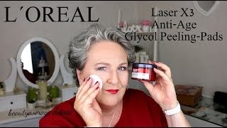 L´OREAL | NEU .... Laser X3 Anti-Age Glycol Peel-Pads | First Impressoin |beautyoverage Astrid