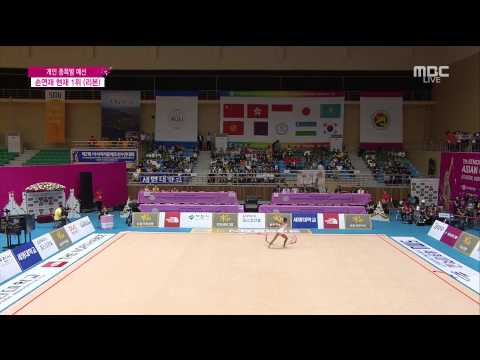 15.06.11_아시아리듬체조선수권 팀경기.05_아노라 다블랴토바.리본 DAVLATOVA Anora. Ribbon [Team Final, Qualification]