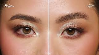 video showcasing how to apply brow gel using NYX The Brow Glue Crazy Lift