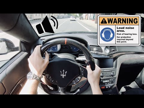 MASERATI GRANTURISMO S Drive POV at sunshine ||| INSANE SOUND ||| V8 SOUND