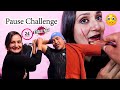 Pause Challenge🥱(Husband VS Wife ) || Couple Pause Challenge || @uttamthapavlogs