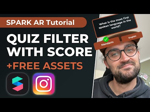 Quiz Filter with Score - Spark AR Studio Tutorial | + Free Assets (ArBlock + Figma File)