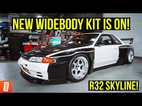 Building and Heavily Modifying a 1989 Nissan Skyline R32 GTS-T - Part 2 - Pandem Widebody Kit is ON!