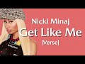 Nicki Minaj - Get Like Me [Verse - Lyrics]