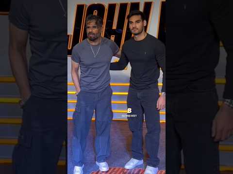 Suniel Shetty With Son Ahan Shetty At "Disco Dancer The Musical Red Carpet" #shortvideo #sunilshetty