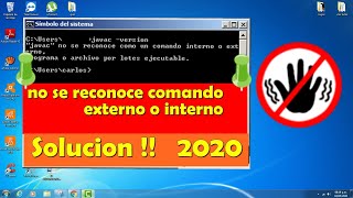 NO SE RECONOCE COMO UN COMANDO INTERNO O EXTERNO | 2020 | SOLUCIÓN