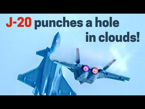 J-20 punches a hole in the clouds! Wowing the audience! What is new in this Chinese stealth fighter?